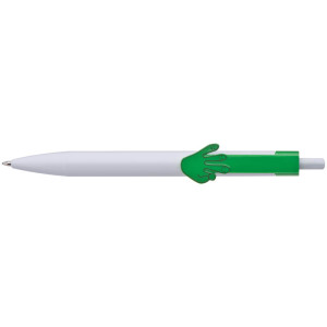 Ball pen with clip hands 2D - Reklamnepredmety
