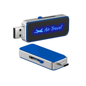 USB 3.0 FLASH DISK S LED LOGOM A TYPE-C KONEKTOROM - Reklamnepredmety