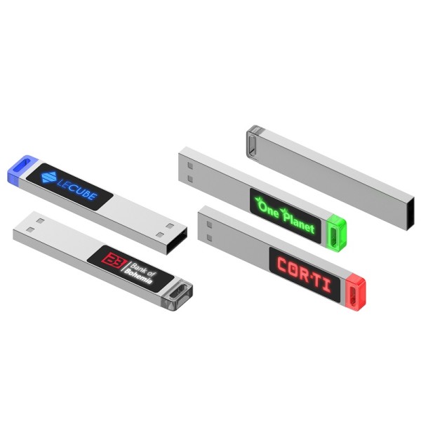 SLIM USB 2.0 / 3.0 FLASH DISK S LED LOGEM A PODSVÍCENÍM