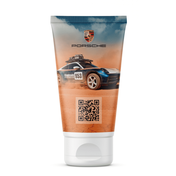 Sunscreen with advertising print