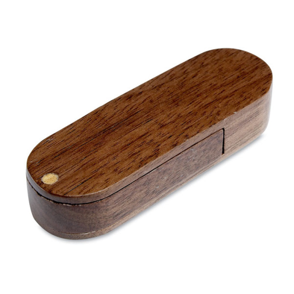 Wooden rotating casing USB flash drive