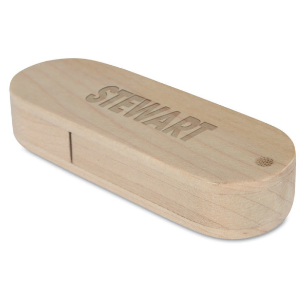 Wooden rotating casing USB flash drive