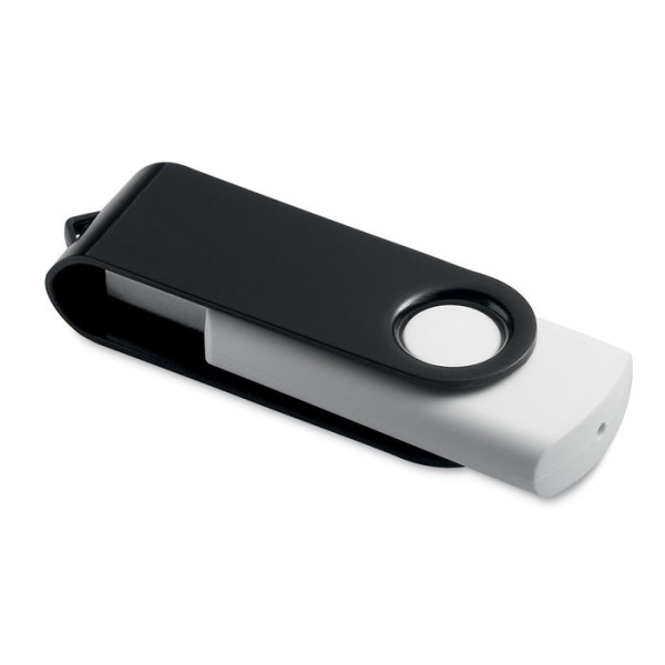 Rotating style memory stick with printing, engraving or ionic printing