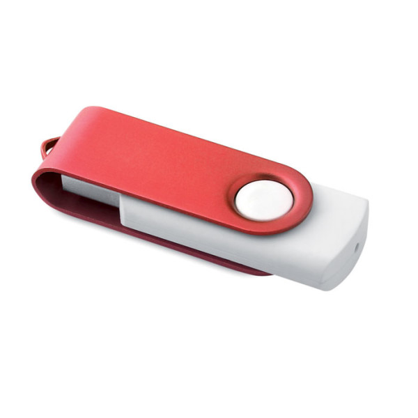 Rotating style memory stick with printing, engraving or ionic printing
