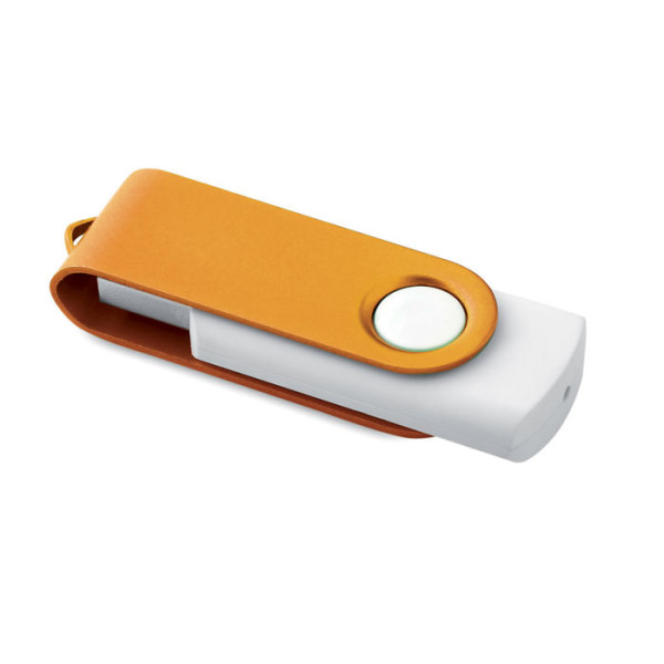 Rotating style memory stick with printing, engraving or ionic printing