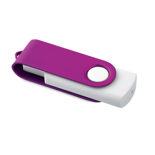 Rotating style memory stick with printing, engraving or ionic printing