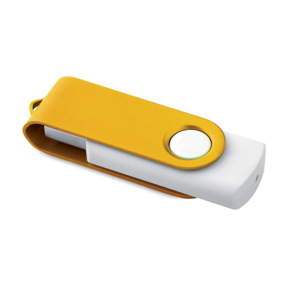 Rotating style memory stick with printing, engraving or ionic printing