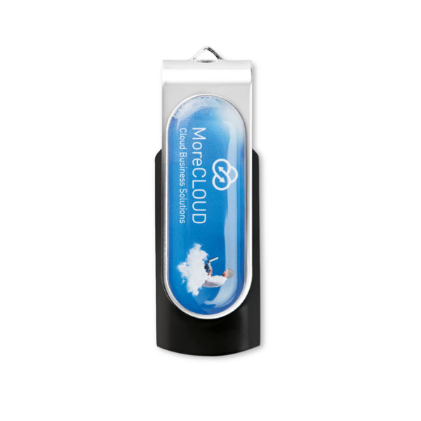 USB Flash with full colour doming included in the price
