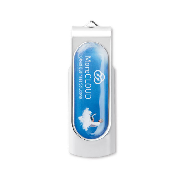 USB Flash with full colour doming included in the price