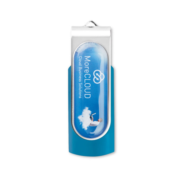 USB Flash with full colour doming included in the price