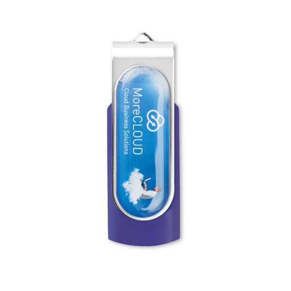 USB Flash with full colour doming included in the price