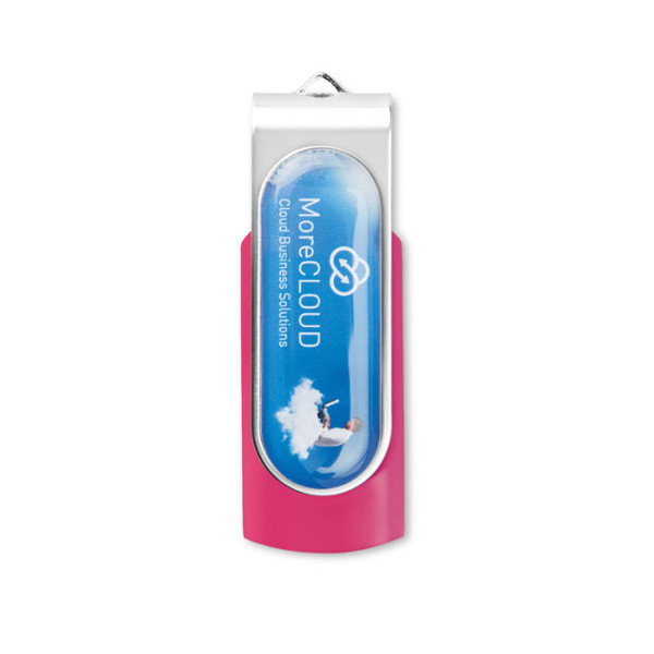 USB Flash with full colour doming included in the price