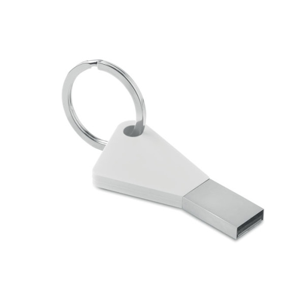 Key shaped USB Flash Drive with key ring.