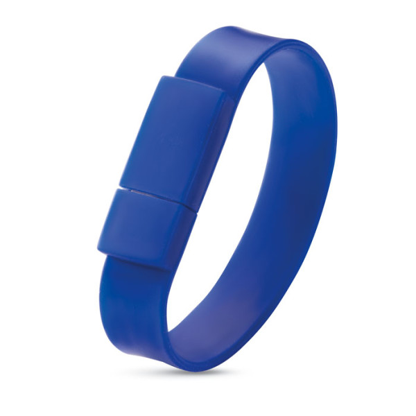 Silicone bracelet memory stick