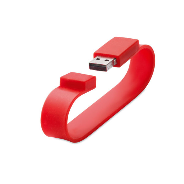 Silicone bracelet memory stick