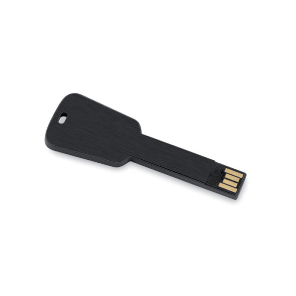 Key shape memory stick with 2 colour print or laser engraving