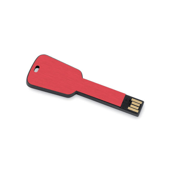 Key shape memory stick with 2 colour print or laser engraving