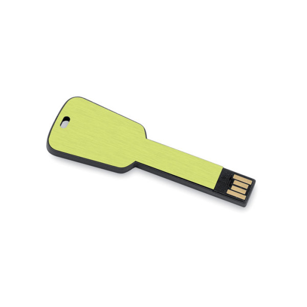 Key shape memory stick with 2 colour print or laser engraving