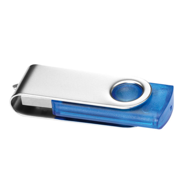 USB 3.0 stick with transparent housing and protective metal cover