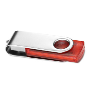 USB 3.0 stick with transparent housing and protective metal cover - Reklamnepredmety