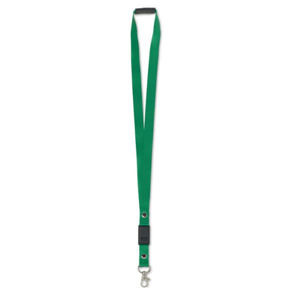 Lanyard with safety buckle and USB