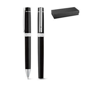 DOURO Metal rollerball pen and ballpoint pen set - Reklamnepredmety