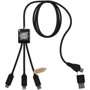 Charging cable rPET 5 in 1 with data transfer SCX.design C45 - Reklamnepredmety