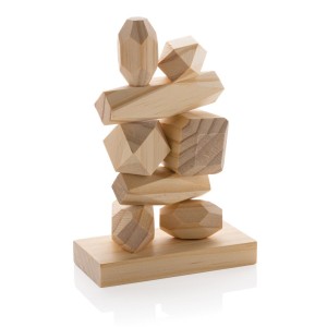 Ukiyo Crios wooden balancing rocks in pouch - Reklamnepredmety
