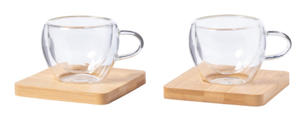 Set of glass espresso cups