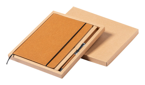 Recycled leather covered notebook