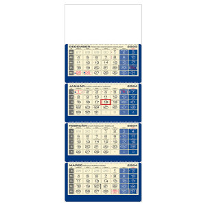 Plánovací kalendár LUXUS 4M modrý 2024 - Reklamnepredmety