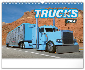 Nástenný kalendár Trucks 2024, 48 × 33 cm - Reklamnepredmety