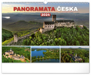 Nástenný kalendár Panorámy Česka 2024, 48 × 33 cm - Reklamnepredmety