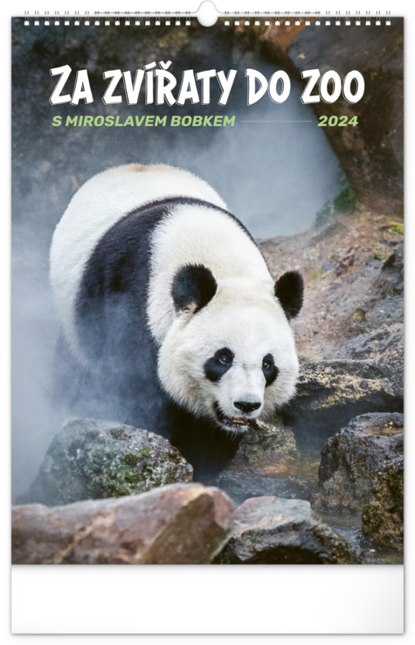 Nástenný kalendár Za zvieratami do zoo 2024, 33 × 46 cm