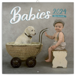 Poznámkový kalendár Babies – Věra Zlevorová 2024, 30 × 30 cm - Reklamnepredmety