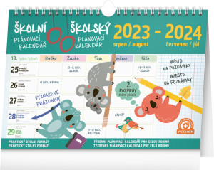 Školský plánovací kalendár s háčikom CZ/SK 2024, 30 × 21 cm - Reklamnepredmety