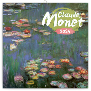 Poznámkový kalendár Claude Monet 2024, 30 × 30 cm - Reklamnepredmety
