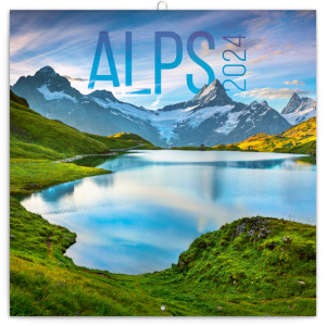 Poznámkový kalendár Alpy 2024, 30 × 30 cm - Reklamnepredmety