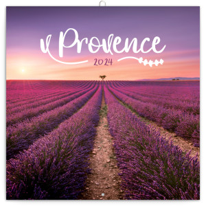 Poznámkový kalendár Provence 2024, voňavý, 30 × 30 cm - Reklamnepredmety