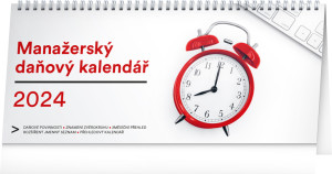 Stolový kalendár Manažérsky daňový CZ 2024, 33 × 14,5 cm - Reklamnepredmety