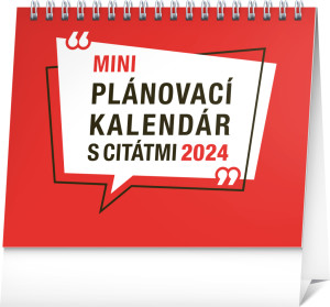 Stolový kalendár Plánovací s citátmi 2024, 16,5 × 13 cm - Reklamnepredmety