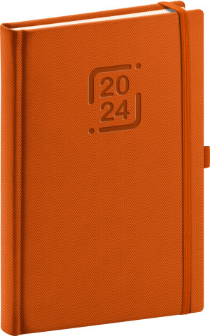 Denný diár Catanella 2024, oranžový, 15 × 21 cm - Reklamnepredmety