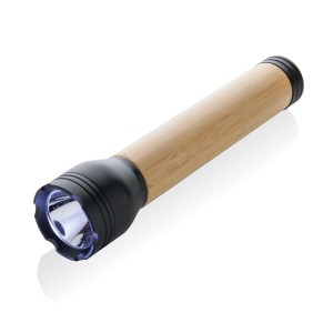 Lucid 5W RCS certified recycled plastic & bamboo torch - Reklamnepredmety
