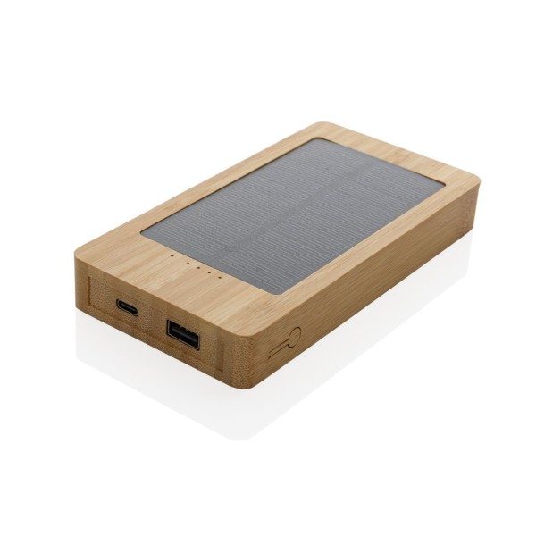 Sunwick 10.000 mah Bamboo solar powerbank