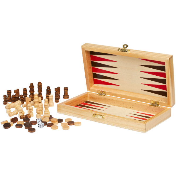 Wooden Game Set 3 in 1 Tower