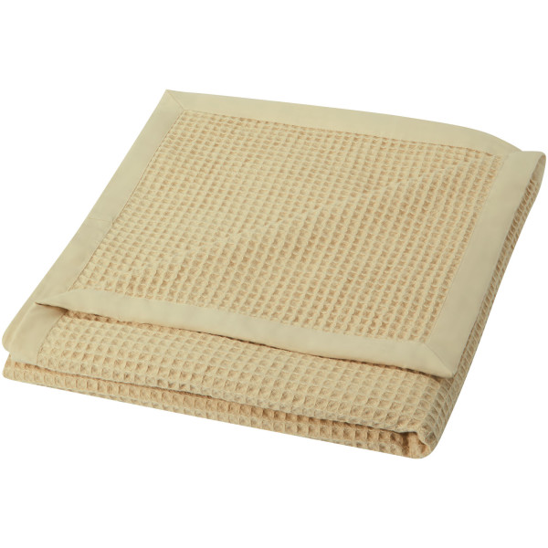 Cotton waffle blanket Abele, 150 × 140 cm