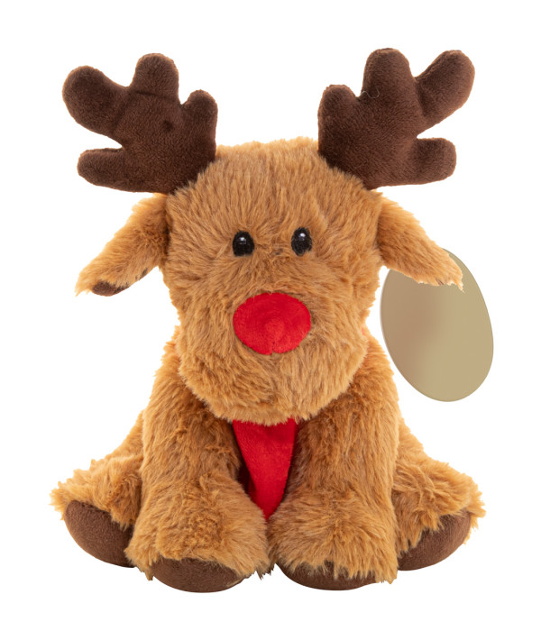 RPET plush Christmas reindeer with scarf Nordeer