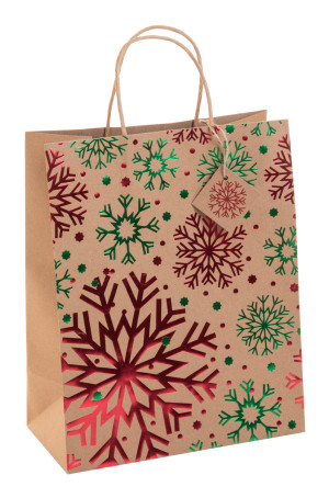 Paper gift bag with Christmas design Pekkola L - Reklamnepredmety