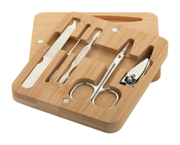 Manoky manicure set in bamboo box
