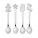 Set of 4 different tea spoons - cx1533-16 - variant Mo CX1533-16